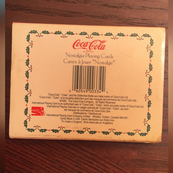Two Packs of Vintage Playing Cards in Coca-Cola Santa Collectible Tin Sealed - Picture 4 of 4